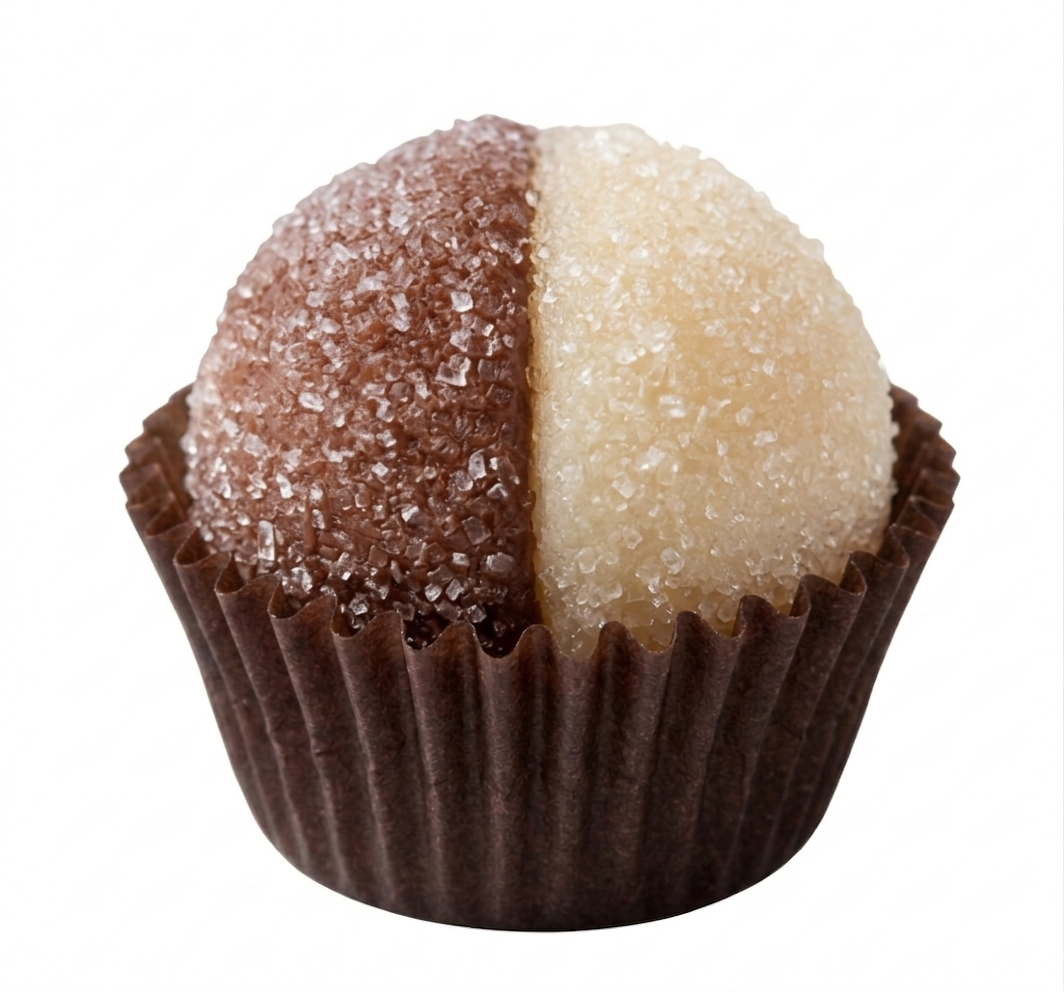 Brigadeiro Casadinho com sabor de Chocolate e Ninho
