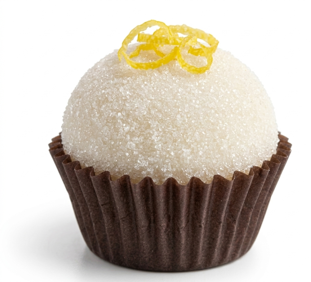 Brigadeiro de Limão Siciliano com chocolate branco e raspas de limão