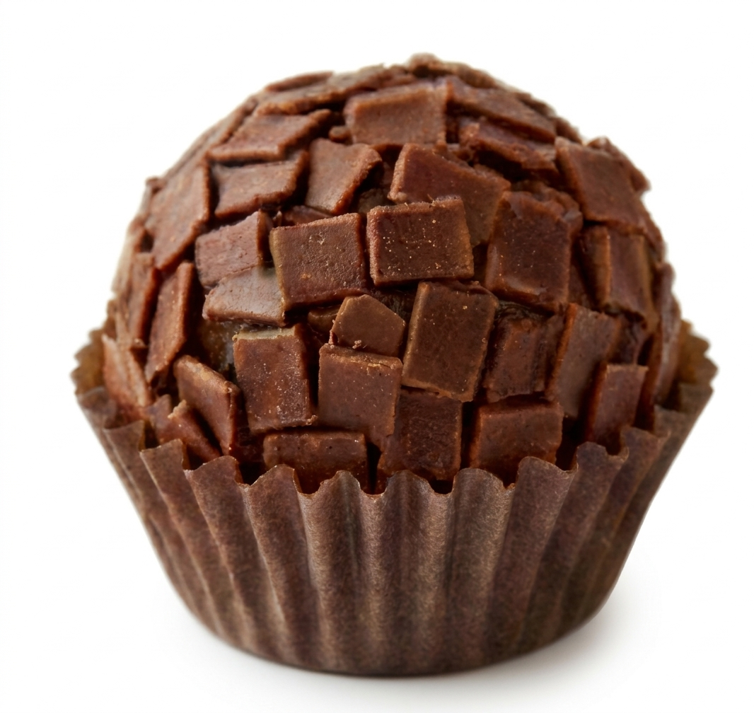 Brigadeiro Meio Amargo com granulado e chocolate 50% cacau
